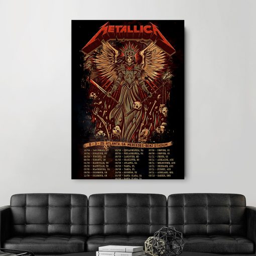 Metallica M72 Atlanta Concert Poster Canvas Mercedes Benz Stadium June 3 2025 By Dave Quiggle 2 - Fadebrick.com