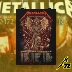 Metallica M72 Atlanta Concert Poster Canvas Mercedes Benz Stadium June 3 2025 By Dave Quiggle - Fadebrick.com