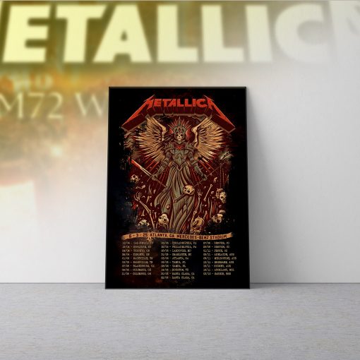 Metallica M72 Atlanta Concert Poster Canvas Mercedes Benz Stadium June 3 2025 By Dave Quiggle 3 - Fadebrick.com