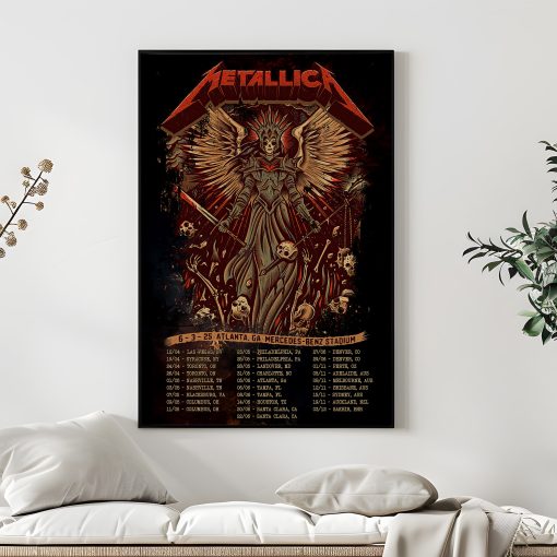 Metallica M72 Atlanta Concert Poster Canvas Mercedes Benz Stadium June 3 2025 By Dave Quiggle 5 - Fadebrick.com