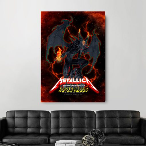 Metallica M72 Santa Clara Concert Poster Canvas June 20 2025 Levis Stadium No Repeat Weekend Setlist By Vance Kelly 2 - Fadebrick.com