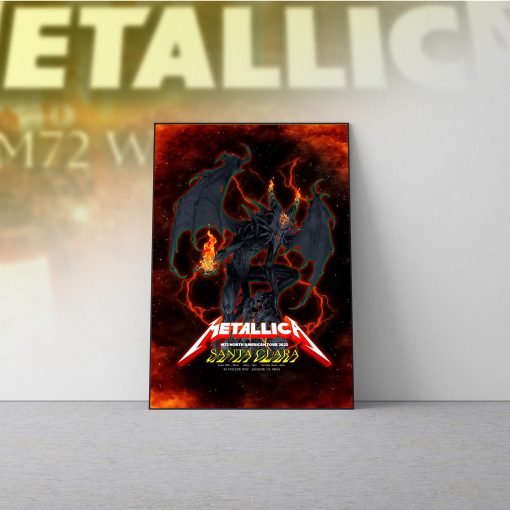 Metallica M72 Santa Clara Concert Poster Canvas June 20 2025 Levis Stadium No Repeat Weekend Setlist By Vance Kelly 3 - Fadebrick.com