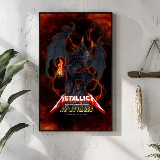 Metallica M72 Santa Clara Concert Poster Canvas June 20 2025 Levis Stadium No Repeat Weekend Setlist By Vance Kelly 4 - Fadebrick.com