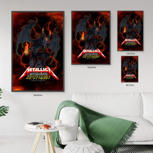 Metallica M72 Santa Clara Concert Poster Canvas June 20 2025 Levis Stadium No Repeat Weekend Setlist By Vance Kelly 6 - Fadebrick.com