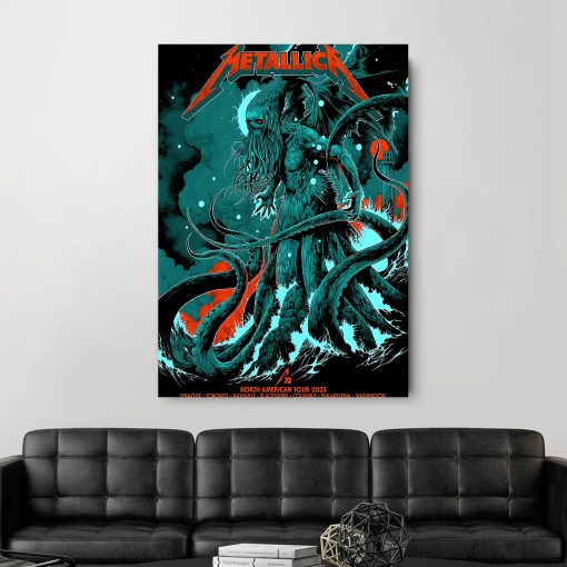 Metallica M72 Tampa Concert Poster Canvas Raymond James Stadium June 6 8 2025 Pop Up Show Print 2 - Fadebrick.com