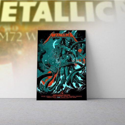 Metallica M72 Tampa Concert Poster Canvas Raymond James Stadium June 6 8 2025 Pop Up Show Print 3 - Fadebrick.com