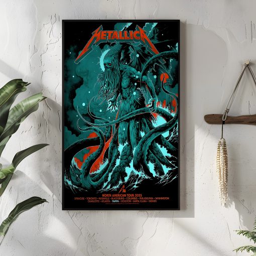 Metallica M72 Tampa Concert Poster Canvas Raymond James Stadium June 6 8 2025 Pop Up Show Print 4 - Fadebrick.com