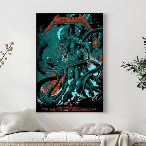Metallica M72 Tampa Concert Poster Canvas Raymond James Stadium June 6 8 2025 Pop Up Show Print 5 - Fadebrick.com