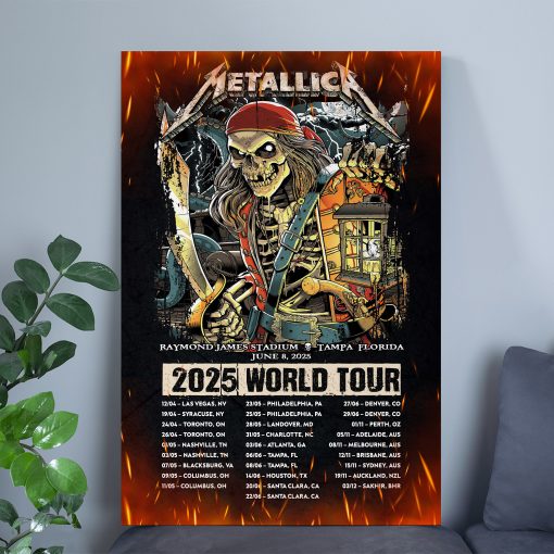 Metallica M72 Tonight In Tampa Canvas Poster June 8 2025 Concert Art At Raymond James Stadium 1 - Fadebrick.com
