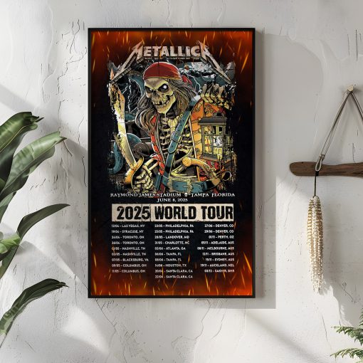 Metallica M72 Tonight In Tampa Canvas Poster June 8 2025 Concert Art At Raymond James Stadium 4 - Fadebrick.com