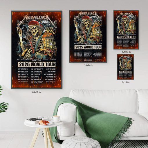 Metallica M72 Tonight In Tampa Canvas Poster June 8 2025 Concert Art At Raymond James Stadium 6 - Fadebrick.com