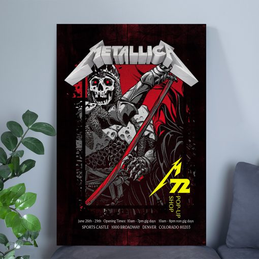 Metallica M72 World Tour June 27 2025 Denver Empower Field Night 1 Setlist Poster Canvas Wall Art No Repeat Weekend Edition 1 - Fadebrick.com