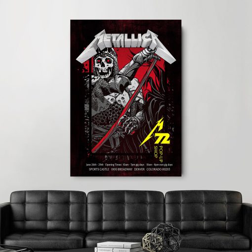 Metallica M72 World Tour June 27 2025 Denver Empower Field Night 1 Setlist Poster Canvas Wall Art No Repeat Weekend Edition 2 - Fadebrick.com