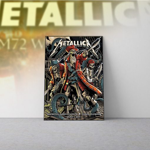 Metallica M72 World Tour June 6 2025 Tampa Fl Raymond James Stadium Event Poster Canvas Artwork 3 - Fadebrick.com