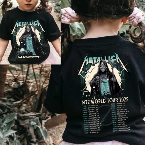 Metallica Back To The Beginning Kids Concert Tee July 5 2025 Tonight In Birmingham Kid Shirt Villa Park 3 - Fadebrick.com