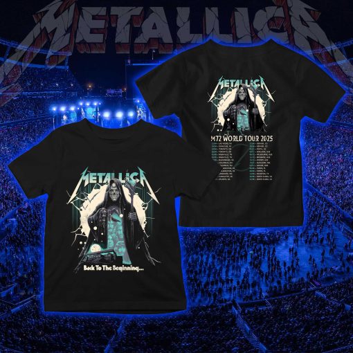 Metallica Back To The Beginning Kids Concert Tee July 5 2025 Tonight In Birmingham Kid Shirt Villa Park - Fadebrick.com