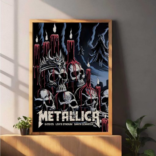 Metallica Concert Tour M72 World Tour June 20 2025 Santa Clara Levis Stadium Tonight In Santa Clara Setlist Canvas Poster 2 - Fadebrick.com