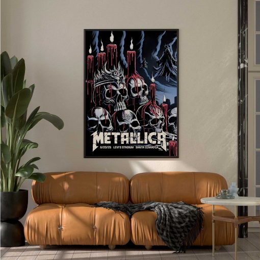 Metallica Concert Tour M72 World Tour June 20 2025 Santa Clara Levis Stadium Tonight In Santa Clara Setlist Canvas Poster 5 - Fadebrick.com