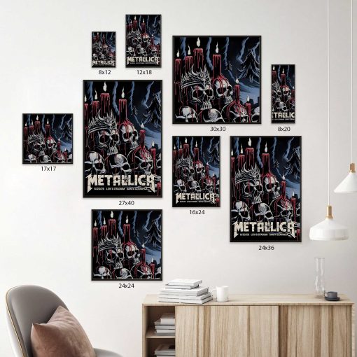 Metallica Concert Tour M72 World Tour June 20 2025 Santa Clara Levis Stadium Tonight In Santa Clara Setlist Canvas Poster 6 - Fadebrick.com