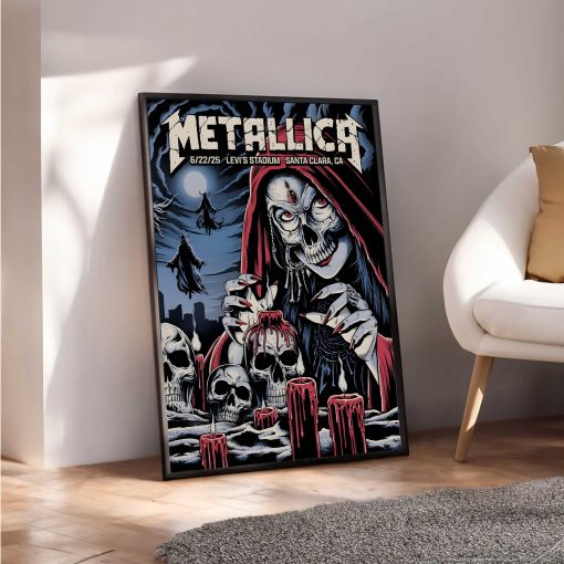 Metallica Concert Tour M72 World Tour June 22 2025 Santa Clara Levis Stadium Tonight In Santa Clara Setlist Canvas Poster 3 - Fadebrick.com
