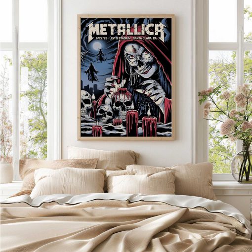 Metallica Concert Tour M72 World Tour June 22 2025 Santa Clara Levis Stadium Tonight In Santa Clara Setlist Canvas Poster 4 - Fadebrick.com