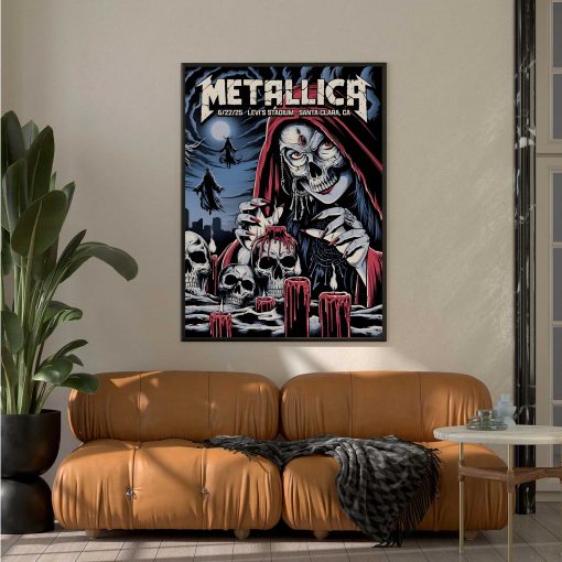 Metallica Concert Tour M72 World Tour June 22 2025 Santa Clara Levis Stadium Tonight In Santa Clara Setlist Canvas Poster 5 - Fadebrick.com