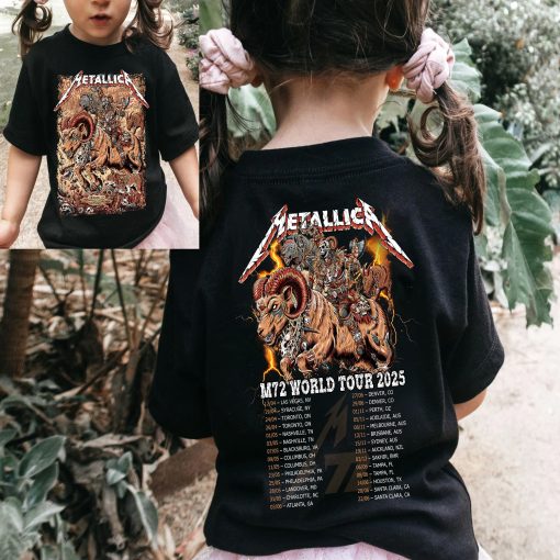 Metallica Denver Kids T Shirt June 29 2025 M72 Night 2 Setlist Tee At Empower Field Colorado 3 - Fadebrick.com