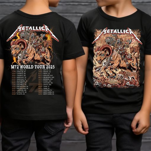 Metallica Denver Kids T Shirt June 29 2025 M72 Night 2 Setlist Tee At Empower Field Colorado 4 - Fadebrick.com