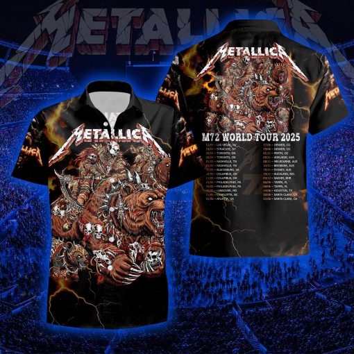 Metallica M72 Aop Premium Hawaiian Shirt June 27 2025 Tonight In Denver Concert Empower Field At Mile High - Fadebrick.com