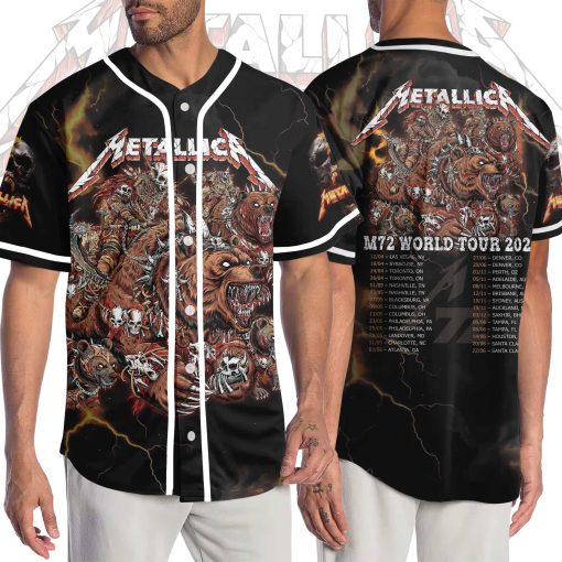 Metallica M72 Tour Baseball Jersey June 27 2025 Concert In Denver Empower Field At Mile High Exclusive Edition 4 - Fadebrick.com