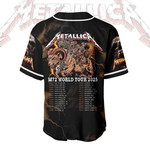 Metallica M72 World Tour Baseball Jersey June 29 2025 Tonight In Denver Concert Empower Field At Mile High 2 - Fadebrick.com