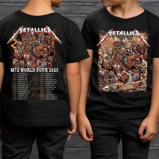 Metallica M72 World Tour Kids Concert T Shirt June 27 2025 Tonight In Denver At Empower Field 4 - Fadebrick.com