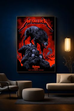 Metallica M72 Tour Accor Stadium Sydney 2025 Canvas Poster Nov 15th Merch Art 2 - Fadebrick.com
