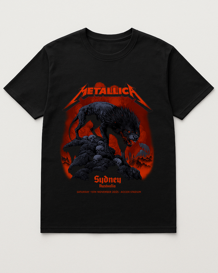 Metallica M72 Tour: Accor Stadium, Sydney 2025 Unisex T Shirt (nov 15th Merch) - Fadebrick.com