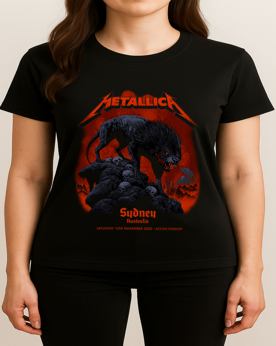 Metallica M72 Tour: Accor Stadium, Sydney 2025 Unisex T Shirt (nov 15th Merch) - Fadebrick.com