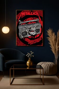 Metallica M72 Tour Adelaide Oval Australia 2025 Canvas Poster Nov 5th Merch Art 3 - Fadebrick.com
