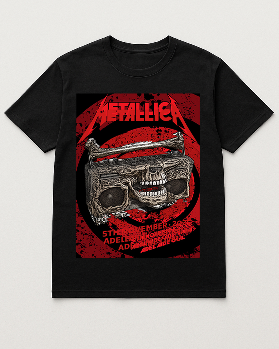 Metallica M72 Tour Adelaide Oval Australia 2025 Unisex T Shirt Nov 5th Merch 1 - Fadebrick.com