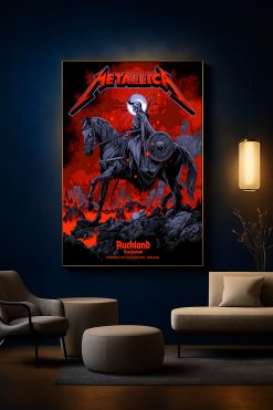 Metallica M72 Tour: Eden Park, Auckland 2025 Canvas Poster (nov 19th Merch Art) - Fadebrick.com