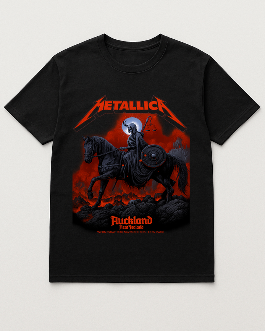 Metallica M72 Tour: Eden Park, Auckland 2025 Unisex T Shirt (nov 19th Merch) - Fadebrick.com