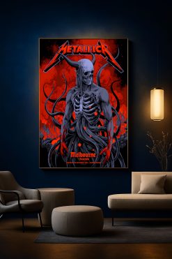 Metallica M72 Tour Marvel Stadium Melbourne 2025 Canvas Poster Nov 8th Merch Art 2 - Fadebrick.com
