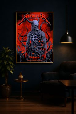 Metallica M72 Tour Marvel Stadium Melbourne 2025 Canvas Poster Nov 8th Merch Art 4 - Fadebrick.com