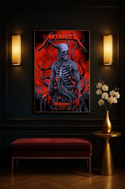 Metallica M72 Tour Marvel Stadium Melbourne 2025 Canvas Poster Nov 8th Merch Art 5 - Fadebrick.com