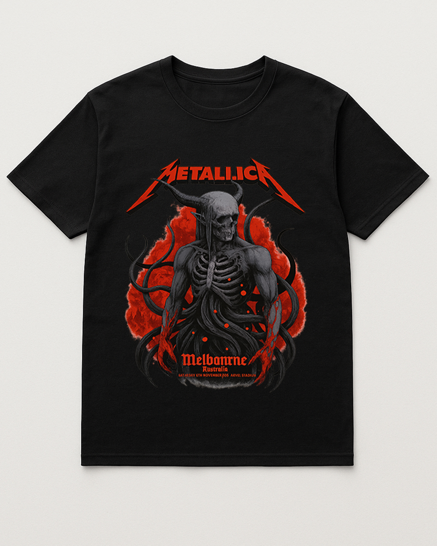 Metallica M72 Tour Marvel Stadium Melbourne 2025 Unisex T Shirt Nov 8th Merch 1 - Fadebrick.com