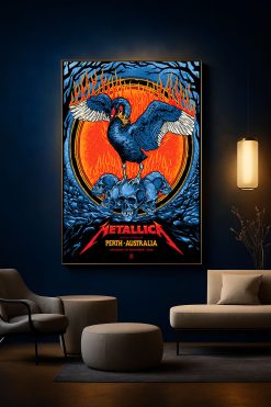 Metallica M72 Tour Optus Stadium, Perth 2025 Canvas Poster (nov 1st Tour Merch) - Fadebrick.com