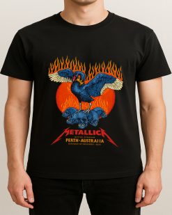 Metallica M72 Tour Perth Australia 2025 Unisex T Shirt Nov 1st Optus Stadium 2 - Fadebrick.com