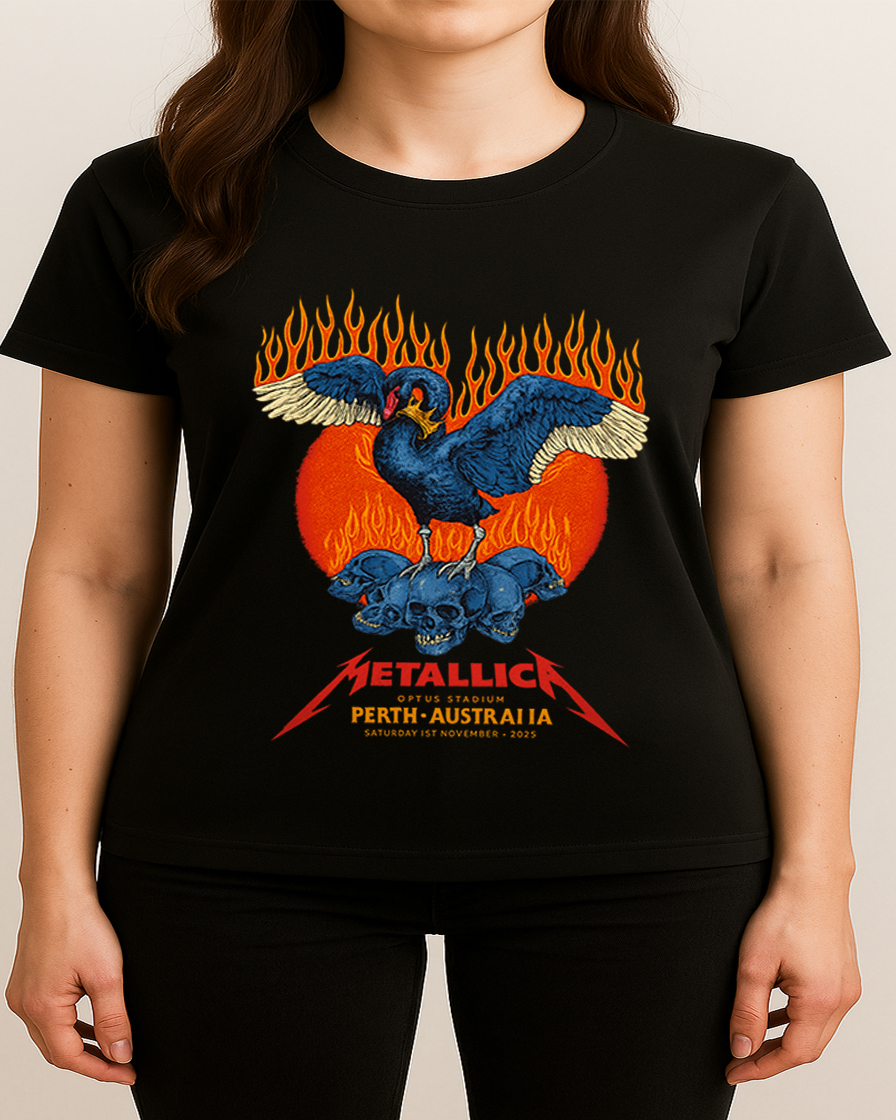 Metallica M72 Tour Perth Australia 2025 Unisex T Shirt Nov 1st Optus Stadium 3 - Fadebrick.com