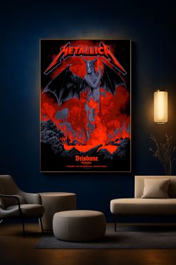 Metallica M72 Tour Suncorp Stadium Brisbane 2025 Canvas Poster Nov 12th Merch Art 2 - Fadebrick.com