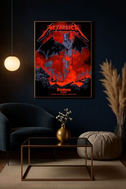 Metallica M72 Tour Suncorp Stadium Brisbane 2025 Canvas Poster Nov 12th Merch Art 3 - Fadebrick.com