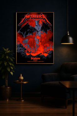 Metallica M72 Tour Suncorp Stadium Brisbane 2025 Canvas Poster Nov 12th Merch Art 4 - Fadebrick.com