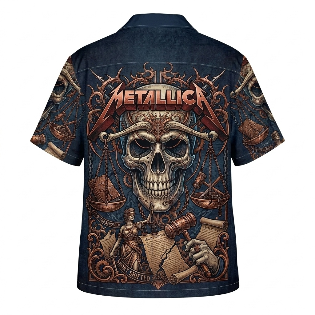 Metallica Heavy Metal Hawaiian Shirt Blue 2 - Fadebrick.com